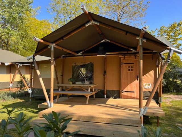 Luxe Safaritent Medley 5 Persoons Op Camping Rijsterbos Exteriér fotografie